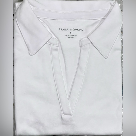 NWT Drapers & Damons Essential V-Neck Polo Tank - Picture 2 of 4